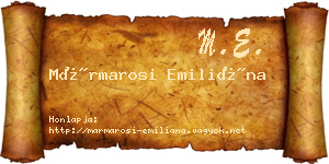 Mármarosi Emiliána névjegykártya